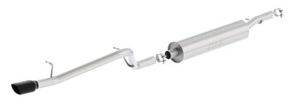 borla 12-16 jeep wrangler v6 4wd dirt sport cat-back 2.5in single square rolled angle cut rear 140479bc