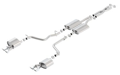 borla 11-14 dodge challenger 3.6l at/mt rwd 2dr single split rear exit rectangle tip catback exhaust 140482