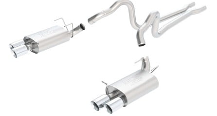 borla 13-14 ford mustang shelby gt500 coupe 2dr 5.8l 8cyl mt 6spd rwd atak ss catback exhaust 140501