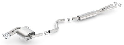 borla 08-12 bmw 328i sdm e90 2.0l rwd dual left rear exit touring cat-back exhaust 140505