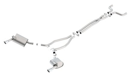 borla 14-15 camaro 3.6l v6 single split rear exit touring catback exhaust 140526
