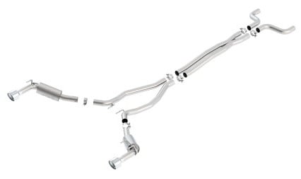 borla 14-15 chevy camaro ss 6.2l v8 single split rear exit atak catback exhaust 140532