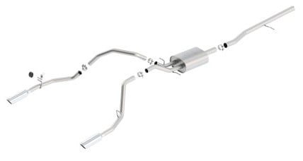 borla 14 silv/sierra c/b exh atak 1500 5.3l v8 at/mt 2&4wd ext cab (78.7) crew cab(69.3) 143.5 wb 140537