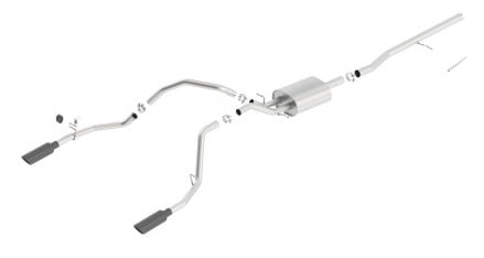 borla 14 silv/sierra c/b exh atak 1500 5.3l v8 at/mt 2&4wd ext cab (78.7) wb - black chrome 140537bc