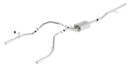 borla 14 silv/sierra 1500 5.3l at/mt crew cab std bed atak cat-back exhaust 140540