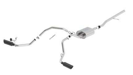 borla 14-19 chevrolet silverado / gmc sierra 1500 cat-back touring exhaust - 4in tip 140544bc