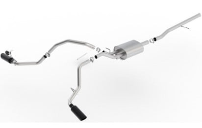 borla 14-18 chevrolet silverado 1500 at/mt 4dr ss s-type catback exhaust black chrome tip 140545bc
