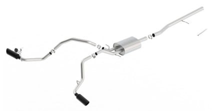 borla 14-16 chevrolet silverado 1500 5.3l atak catback exhaust w/ black chrome tips 140546bc