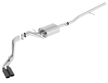 borla s-type cat-back 14-15 sierra 1500 std bed/cc short bed 143.5in wb side exit exhaust black tips 140550bc