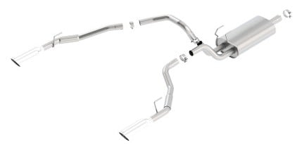 borla cat-back touring 09-15 ram 1500 5.7l ec sb truck single spilt rear exit through bumper 140552