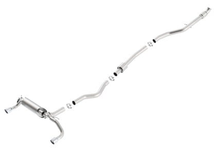 borla 13-16 bmw 335i / 435i s type cat back ss 3.0in, 2.25in 3.5in tip single rolled 140579