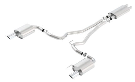 borla touring cat-back 15 ford mustang gt 5.0l v8 mt/at 2.5in pipe 4in tip 140589