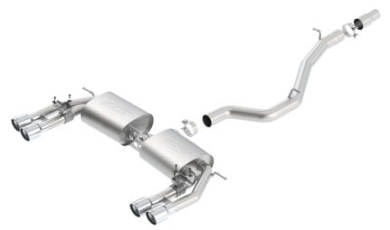 borla 13-15 audi s3 s-type dual round rolled catback exhaust 140631