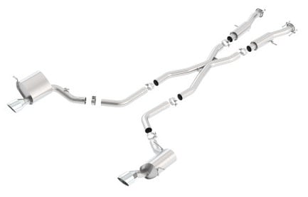 borla 2015 jeep grand cherokee srt8 atak dual round rolled exit catback exhaust 140633