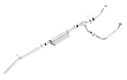 borla 12-15 jeep wrangler 3.6l v6 auto/manual trans turndown tip dual left rear exit exhaust 140634