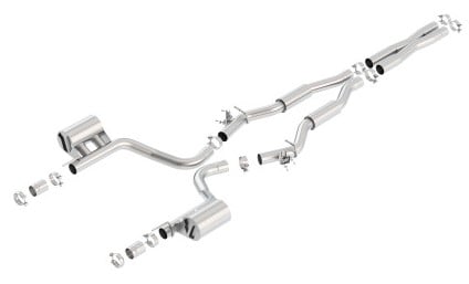 borla 15-16 challenger srt hellcat s-type single split rear exit exhaust 140647