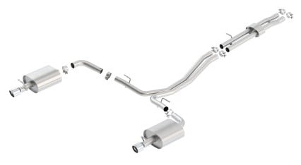 borla 12-15 ford explorer 3.5l ecoboost dual split rear ext ss s-type cb exht 140656