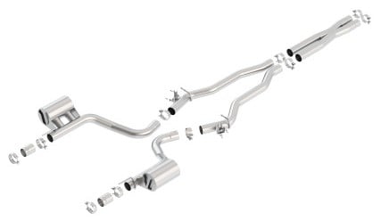 borla 15-16 dodge charger hellcat 6.2l v8 atak catback exhaust w/ valves no tips factory valance 140669
