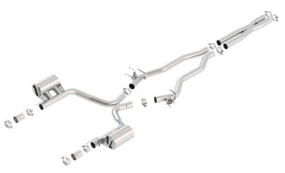 borla 2015-2016 charger srt 392 / scat pack 6.4l atak catback exhaust single split rear exit 140675