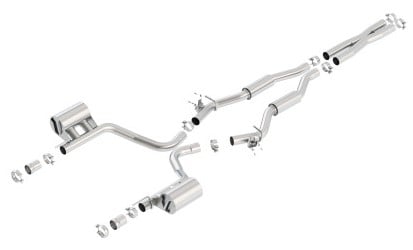 borla 15-16 dodge challenger srt 392 s-type catback exhaust single split rear exit (no tip) 140677