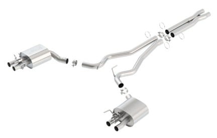 borla 15-16 ford mustang shelby gt350 5.2l atak cat back exhaust (uses factory valence) 140684