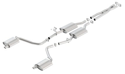 borla 15-16 dodge charger 3.6l v6 atak cat back exhaust (uses factory valence) 140686