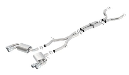 borla chevy 16-17 camaro 6.2l atak catback w/ dual tips (npp) dual split rear exit 140688