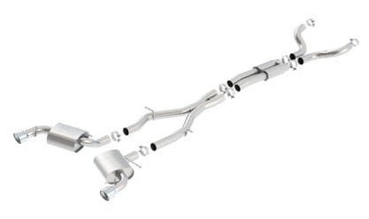 borla 16-17 chevy camaro ss 6.2l atak catback single split rear exit exhaust w/single tips 140690
