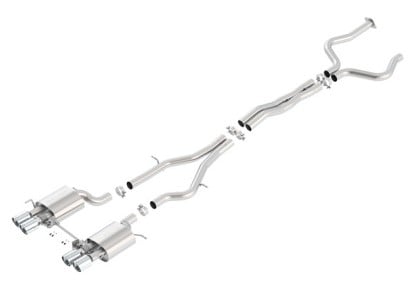 borla 2016 cadillac ats-v 3.6l twin turbo catback exhaust 4in tips dual split rear exit 140692