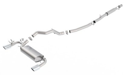 borla 2016 ford focus rs turbo 2.3l s-type catback exhaust 4in tips single split rear exit 140702