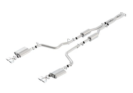 borla 09-14 dodge challenger r/t 5.7l rwd 2dr. dual rctgl. angle s-type cb exhaust - rear split exit 140707
