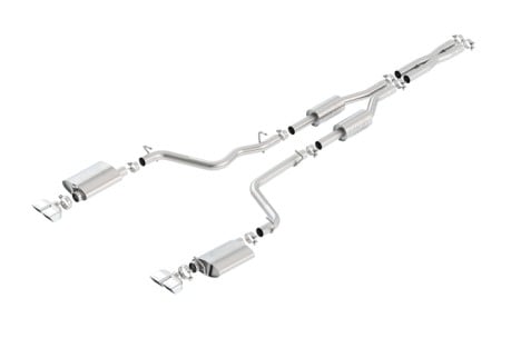 borla 09-14 dodge challenger r/t 5.7l rwd 2dr. 2.5in. atak cb exhaust - dual split rear exit 140708