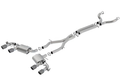 borla 17-18 chevrolet camaro zl1 6.2l v8 atak catback exhaust w/ dual mode valves cf black anod 140727cfba