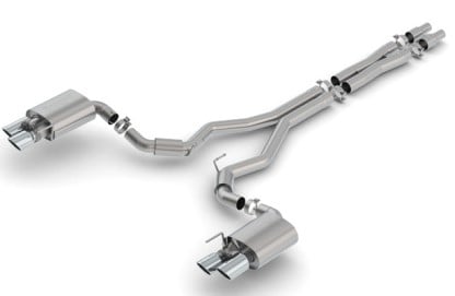 borla 2018 ford mustang gt 5.0l at/mt 3in s-type catback exhaust w/ valves 140742