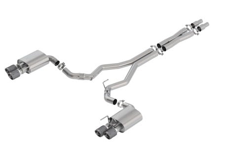 borla 2018 ford mustang gt 5.0l at/mt 3in atak catback exhaust w/ valves (carbon fiber tip) 140743cf