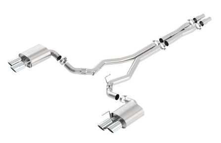 borla 2018 ford mustang gt 5.0l at/mt (w/o valves) atak 3in cat-back exhaust w/polished tips 140746