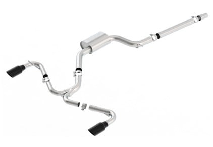 borla 15-17 volkswagen gti (mk7) 2.0t at/mt ss s-type catback exhaust w/black chrome tips 140750bc