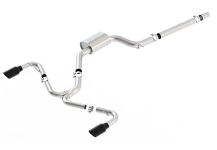 borla 2018 volkswagen gti (mk7.5) 2.0t at/mt ss s-type catback exhaust w/black chrome tips 140751bc