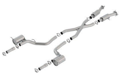 borla 2018+ jeep grand cherokee trackhawk 6.2l v8 awd 3in s-type catback exhaust (uses factory tips) 140755