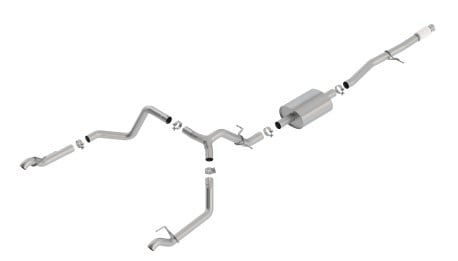 borla 2019 chevy silverado 1500 5.3l v8 cc sb 147.4in wb s-type cat-back (use fact fascia tips) 140769