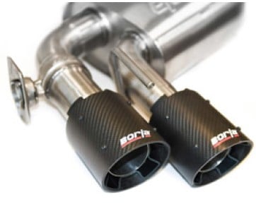borla 19 chevrolet silverado/gmc sierra 1500 6.2l ss (s-type) catback exhaust - carbon fiber tips 140774cf