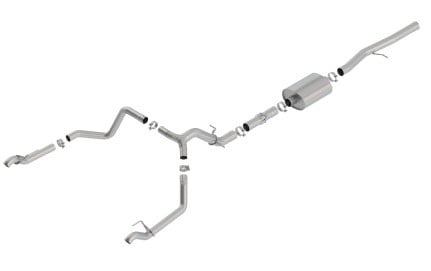 borla 19 chevrolet silverado/gmc sierra 1500 6.2l ss atak catback exhaust w/ factory tips 140775