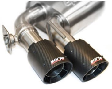 borla 19 chevrolet silverado/gmc sierra 1500 6.2l ss atak catback exhaust - carbon fiber tips 140776cf