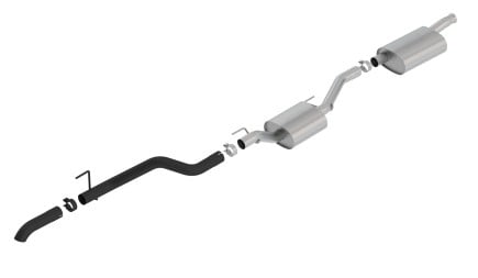 borla 2020 jeep gladiator jt 3.6l v6 awd 2.75in touring climber black turndown tip & over-axle 140808cb