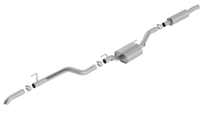 borla 2020 jeep gladiator jt 3.6l v6 awd 2.75in s-type climber catback w/ turndown tip 140809