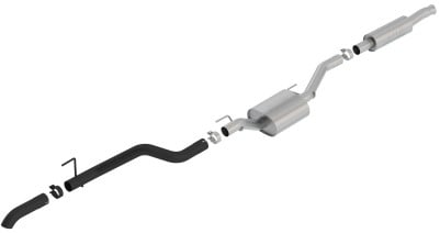 borla 2020 jeep gladiator jt 3.6l v6 awd s-type climber catback w/ black turndown tip 140809cb