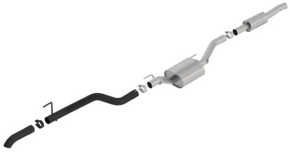 borla 2020 jeep gladiator jt 3.6l v6 awd atak climber catback w/ black turndown tip & over-axle 140810cb