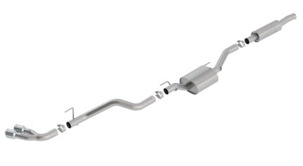 borla 2020 jeep gladiator jt 3.6l v6 awd s-type dual side catback w/ chrome tips 140812