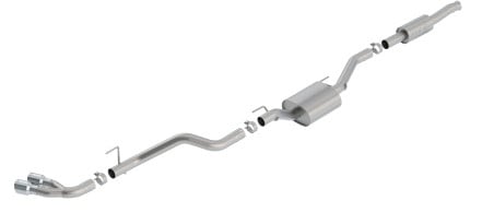 borla 2020 jeep gladiator jt 3.6l v6 awd atak dual side catback w/ chrome tips 140813