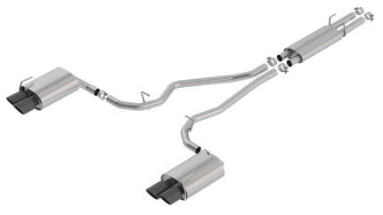 borla 2020 ford explorer st 3.0l v6 2.25in s-type exhaust - black chrome tips 140820bc